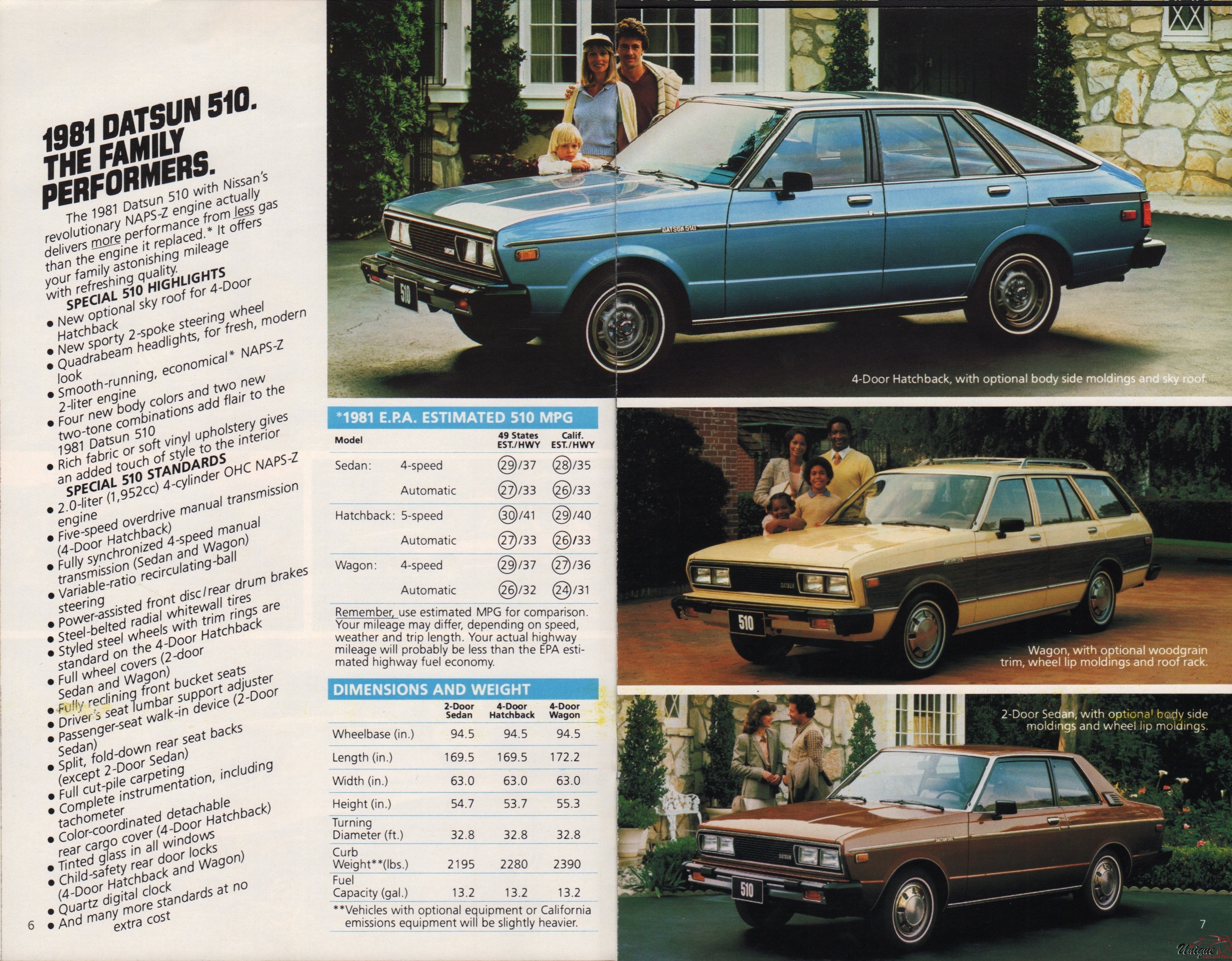 1981 Datsun Model Lineup Brochure Page 1